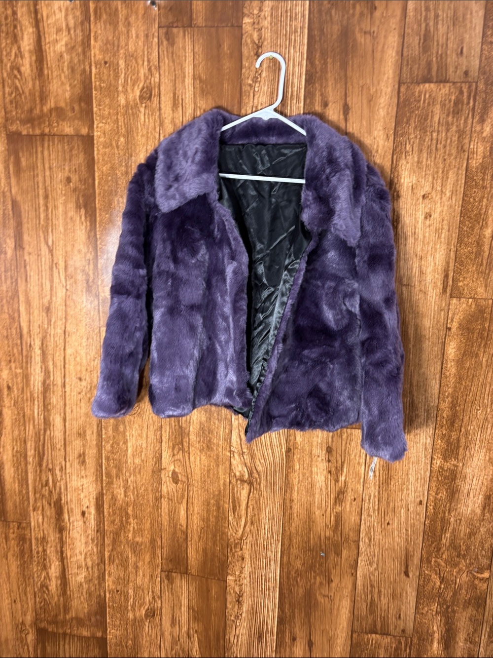 NWT Mix It Plush Grape Faux Fur Teddy Jacket